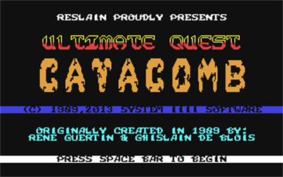 Ultimate Quest: Catacomb - Screenshot - Game Title Image
