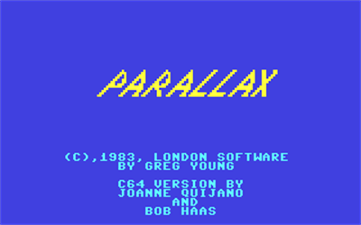 Parallax (London Software) - Screenshot - Game Title Image