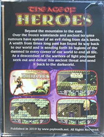 The Age of Heroes - Box - Back Image