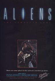 Aliens: The Computer Game (European Version) - Advertisement Flyer - Front Image