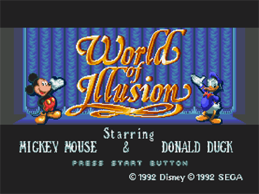 World of Illusion Starring Mickey Mouse and Donald Duck - Screenshot - Game Title Image