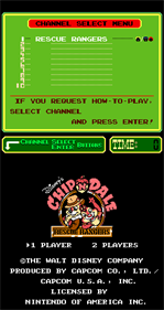 Chip'n Dale: Rescue Rangers - Screenshot - Game Title Image