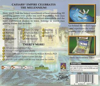 Caesars Palace 2000: Millennium Gold Edition - Box - Back Image