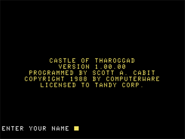 Castle of Tharoggad - Screenshot - Game Title Image