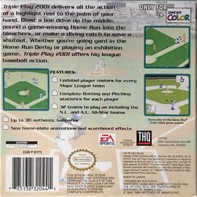 Triple Play 2001 - Box - Back Image