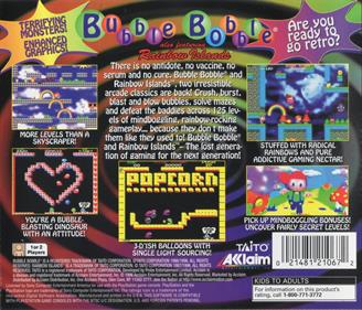 Bubble Bobble also featuring Rainbow Islands - Box - Back Image