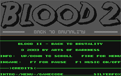Blood 2: Back to Brutality - Screenshot - Game Title Image
