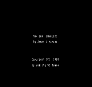 Martian Invaders - Screenshot - Game Title Image