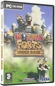 Worms Forts: Under Siege - Box - 3D Image