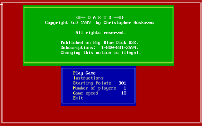 Darts - Screenshot - Game Title Image