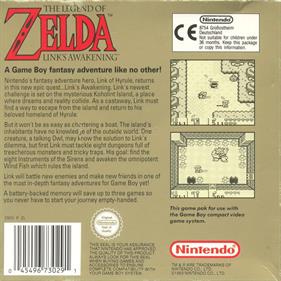 The Legend of Zelda: Link's Awakening - Box - Back Image