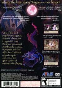 Disgaea: Hour of Darkness - Box - Back Image