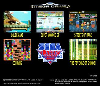 Sega Classics Arcade Collection (5-in-1) - Box - Back Image