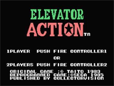 Elevator Action  - Screenshot - Game Title Image