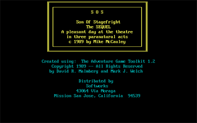 Son of Stagefright - Screenshot - Game Title Image