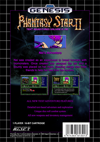 Phantasy Star II Text Adventure Volume 2: Nei's Adventure - Fanart - Box - Back