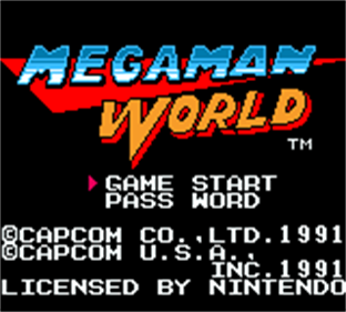 Mega Man World: Dr. Wily's Revenge GBC - Screenshot - Game Title Image