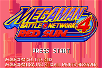 Mega Man Battle Network 4: Red Sun - Screenshot - Game Title Image