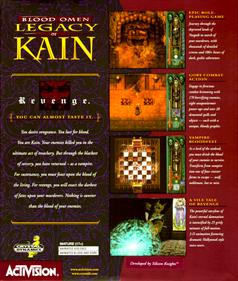 Blood Omen: Legacy of Kain - Box - Back Image