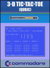 3-D Tic-Tac-Toe (Qubic) - Fanart - Box - Front Image