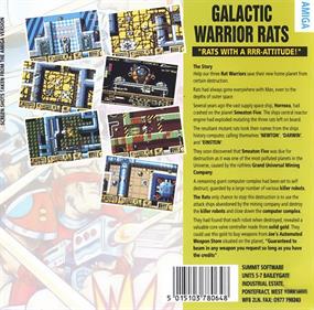 Galactic Warrior Rats - Box - Back Image