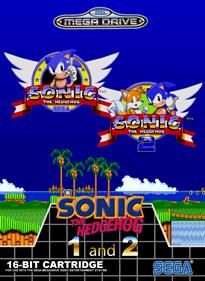Sonic the Hedgehog 1 & 2 - Fanart - Box - Front Image