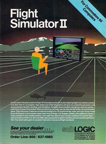 Flight Simulator II - Advertisement Flyer - Front Image