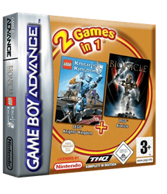 2 Games in 1: LEGO Knights' Kingdom + LEGO Bionicle - Box - 3D Image