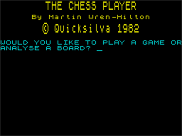 The Chess Player - Screenshot - Game Title Image