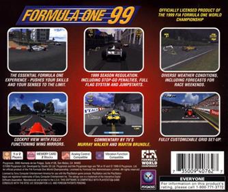 Formula One 99 - Box - Back Image