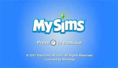 MySims - Screenshot - Game Title Image