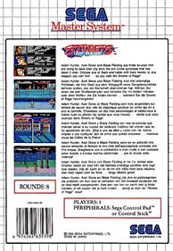 Streets of Rage - Box - Back Image