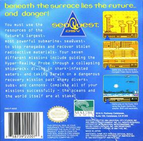 seaQuest DSV - Box - Back Image