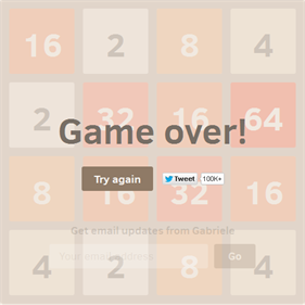 2048 - Screenshot - Game Over Image