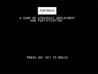 Fortress (Strategic Simulations) - Screenshot - Game Title Image