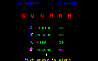 Gunman - Screenshot - Game Select Image