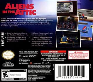 Aliens in the Attic - Box - Back Image