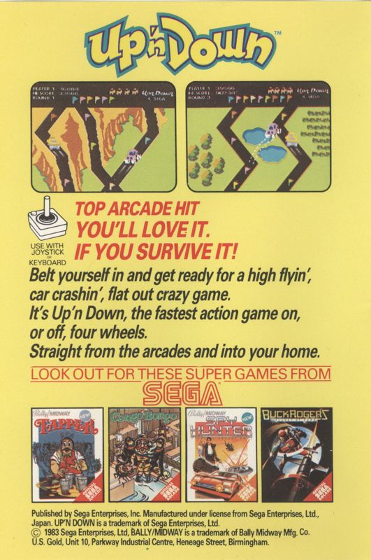 Up'n Down - Videogame by Sega