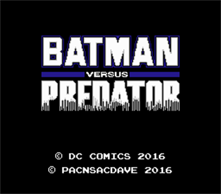 Batman versus Predator - Screenshot - Game Title Image