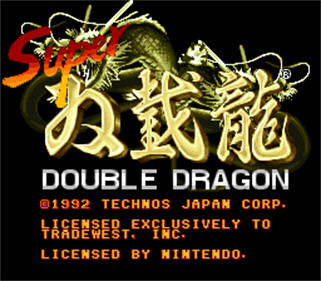 Super Double Dragon - Screenshot - Game Title Image