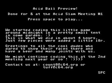 Acid Ball - Screenshot - Game Title Image