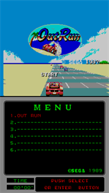 Out Run (Mega-Tech) - Screenshot - Game Title Image