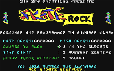 Arcade SkateRock - Screenshot - Game Title Image
