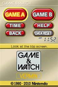 Game & Watch: Vermin - Screenshot - Game Title Image