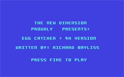 Egg Catcher 4K - Screenshot - Game Title Image