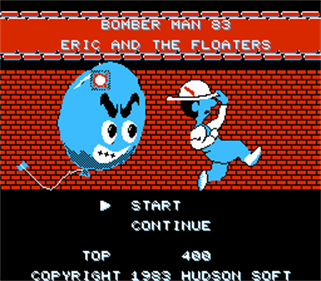 Bomber Man 83: Eric and the Floaters - Screenshot - Game Title Image