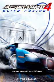 Asphalt 4: Elite Racing - Screenshot - Game Title Image