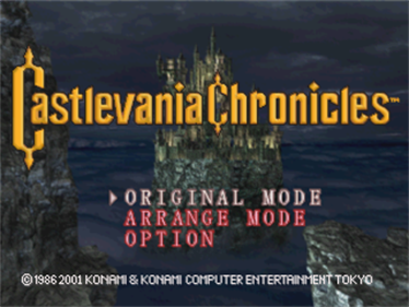 Castlevania Chronicles - Screenshot - Game Title Image