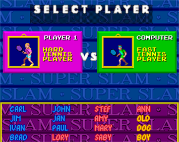 Super Slam - Screenshot - Game Select Image