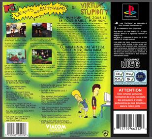 Beavis and Butt-Head in Virtual Stupidity - Fanart - Box - Back Image